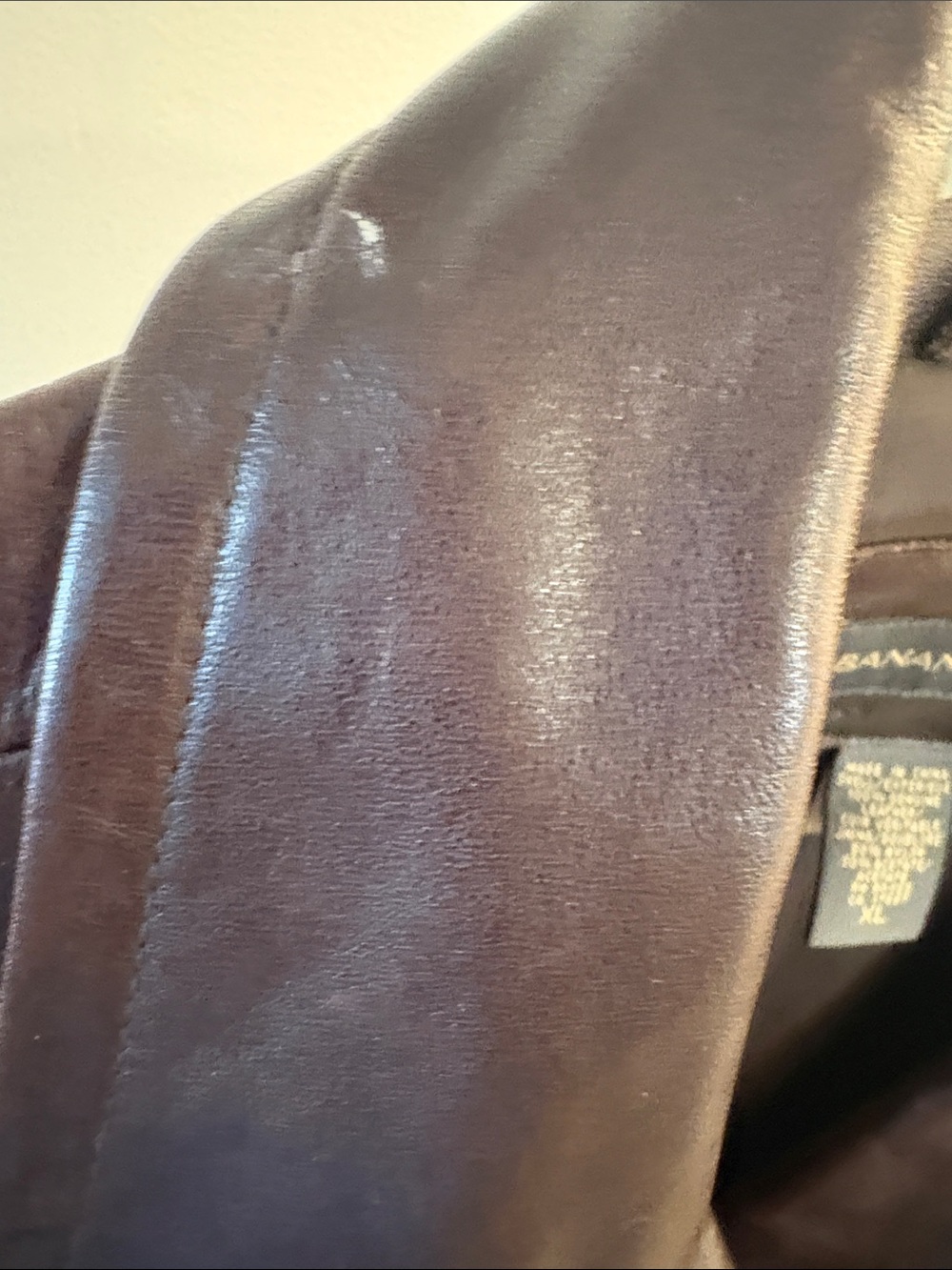 Fall 2001 Banana Republic Men’s Dark Brown Leather Double-Breasted Coat - Picture 7 of 11